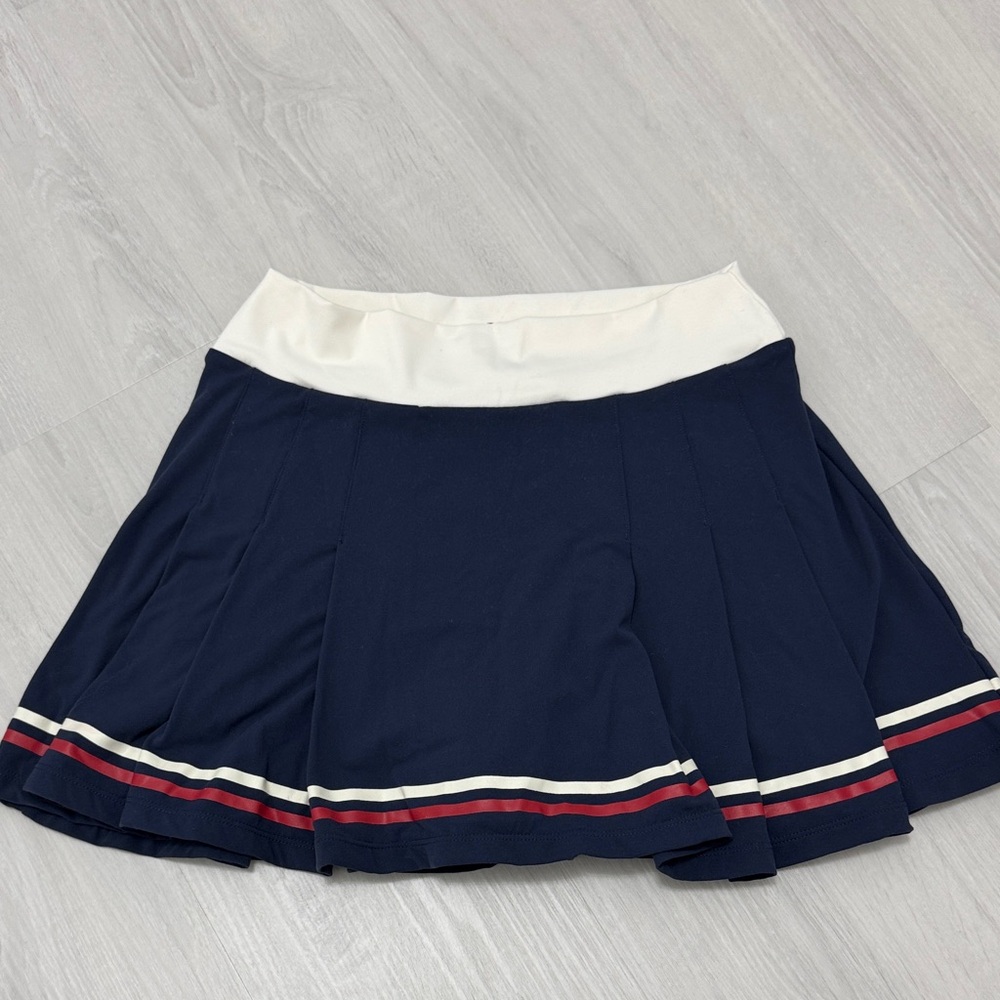 Vici Navy and Cream athletic skort